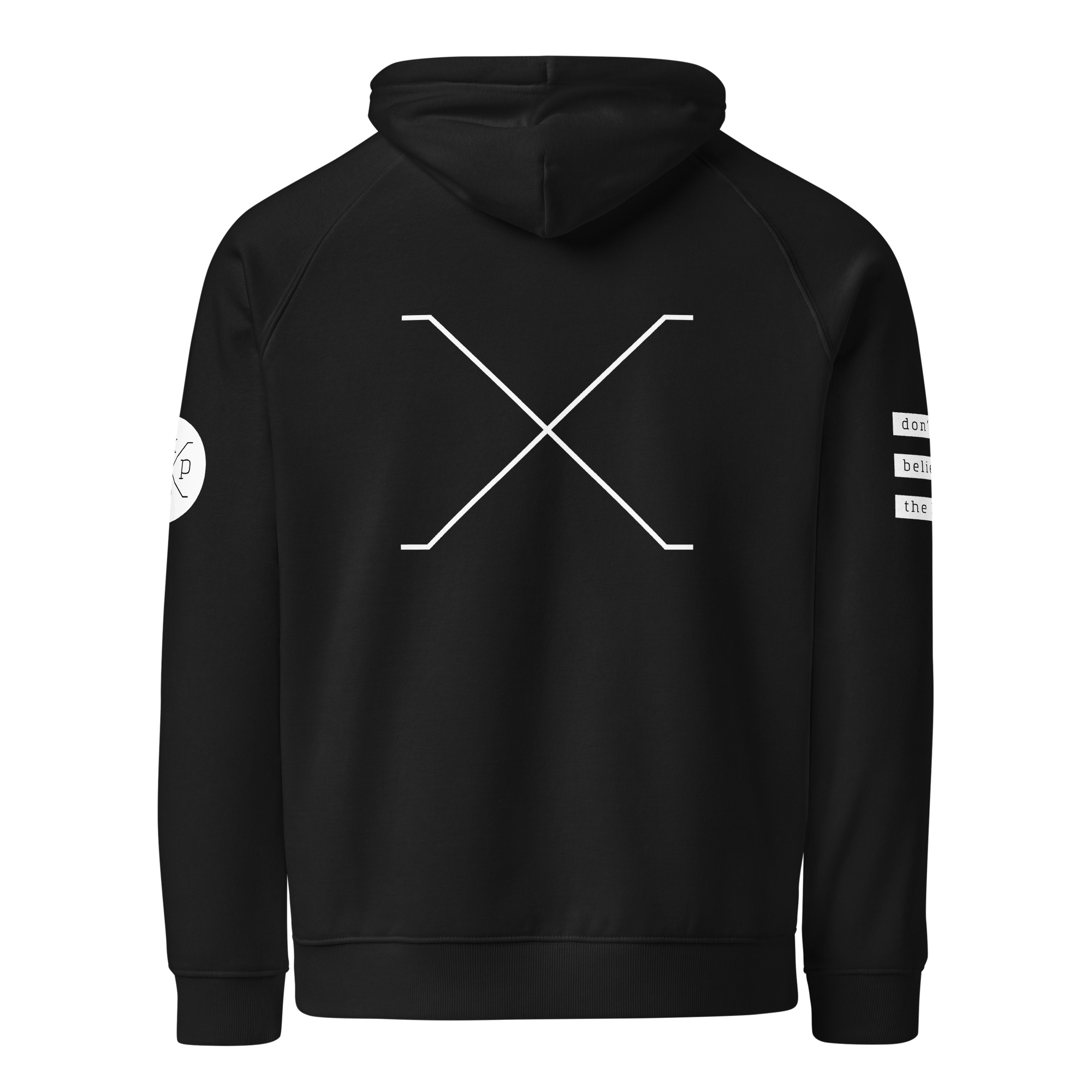 Unisex eco raglan hoodie - Black - Image 4