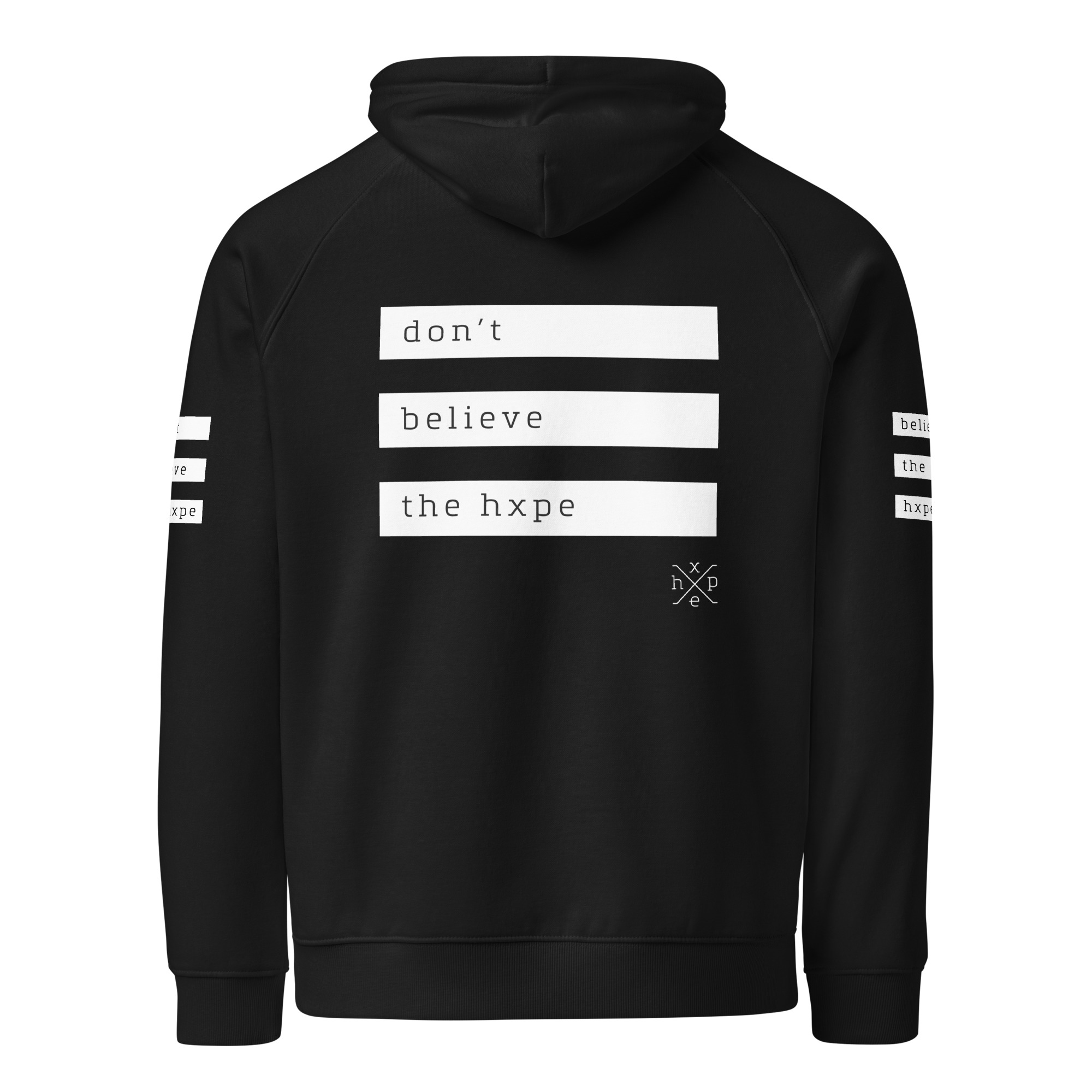 Unisex eco raglan hoodie - Black - Image 4