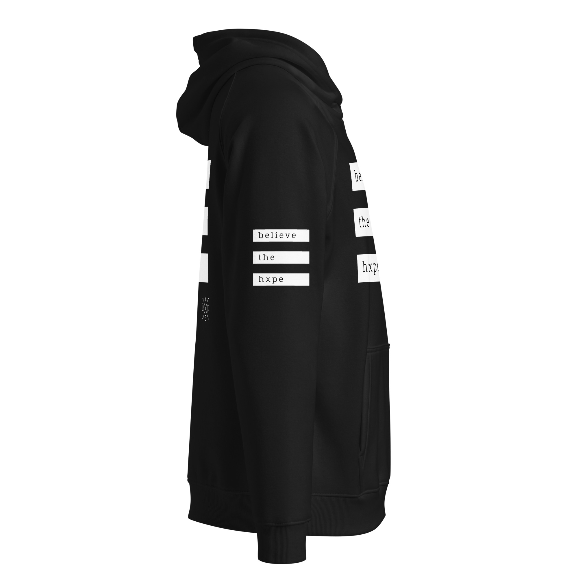Unisex eco raglan hoodie - Black - Image 3