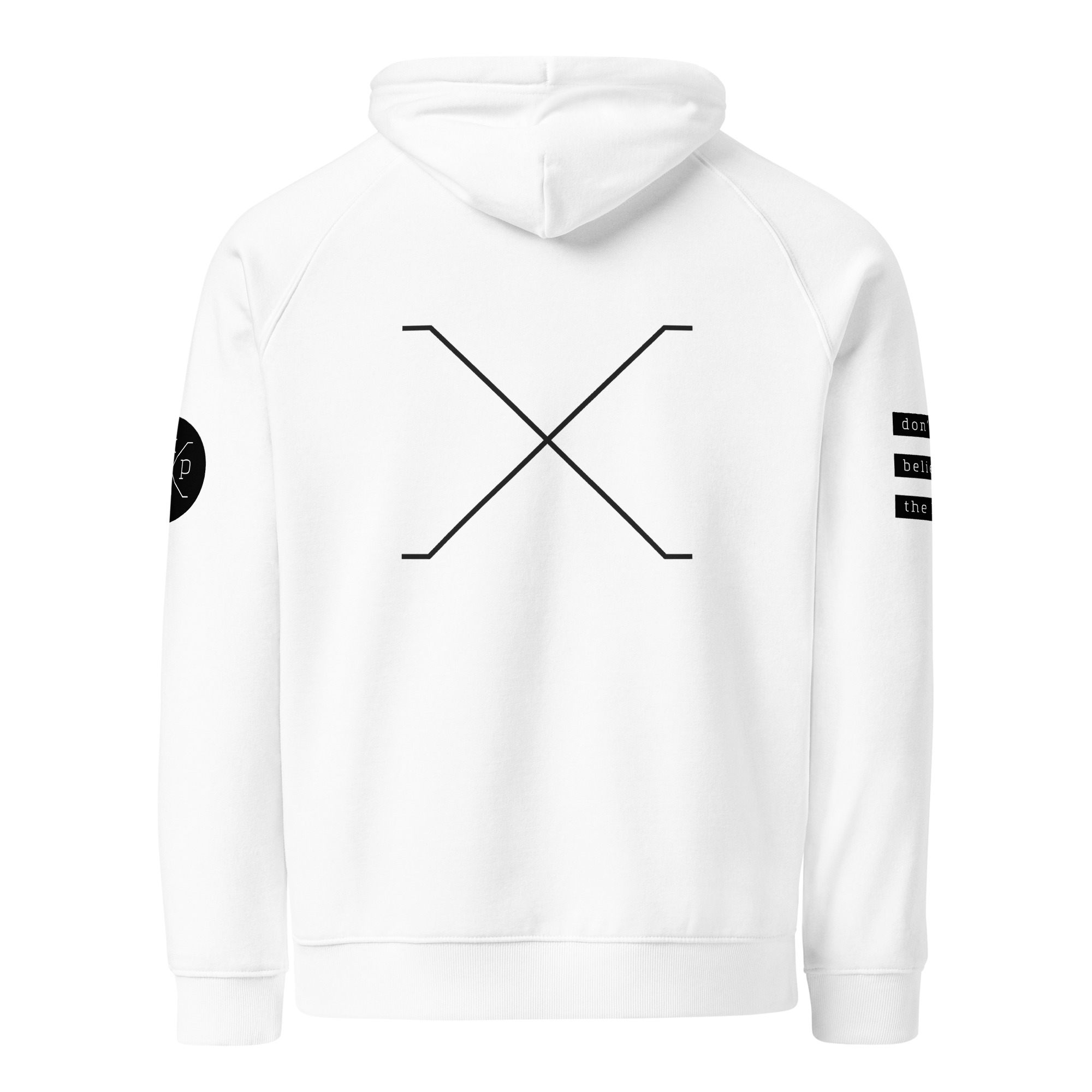 Unisex eco raglan hoodie - White - Image 4